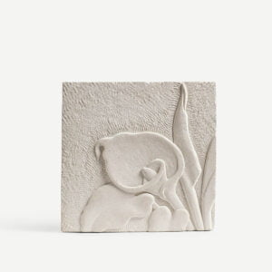 Calla Lily relief - Portland stone - Amanda Randall Sculpture