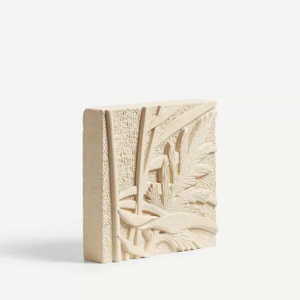 Reeds in the Wind relief - Maltese Limestone - Amanda Randall Sculpture